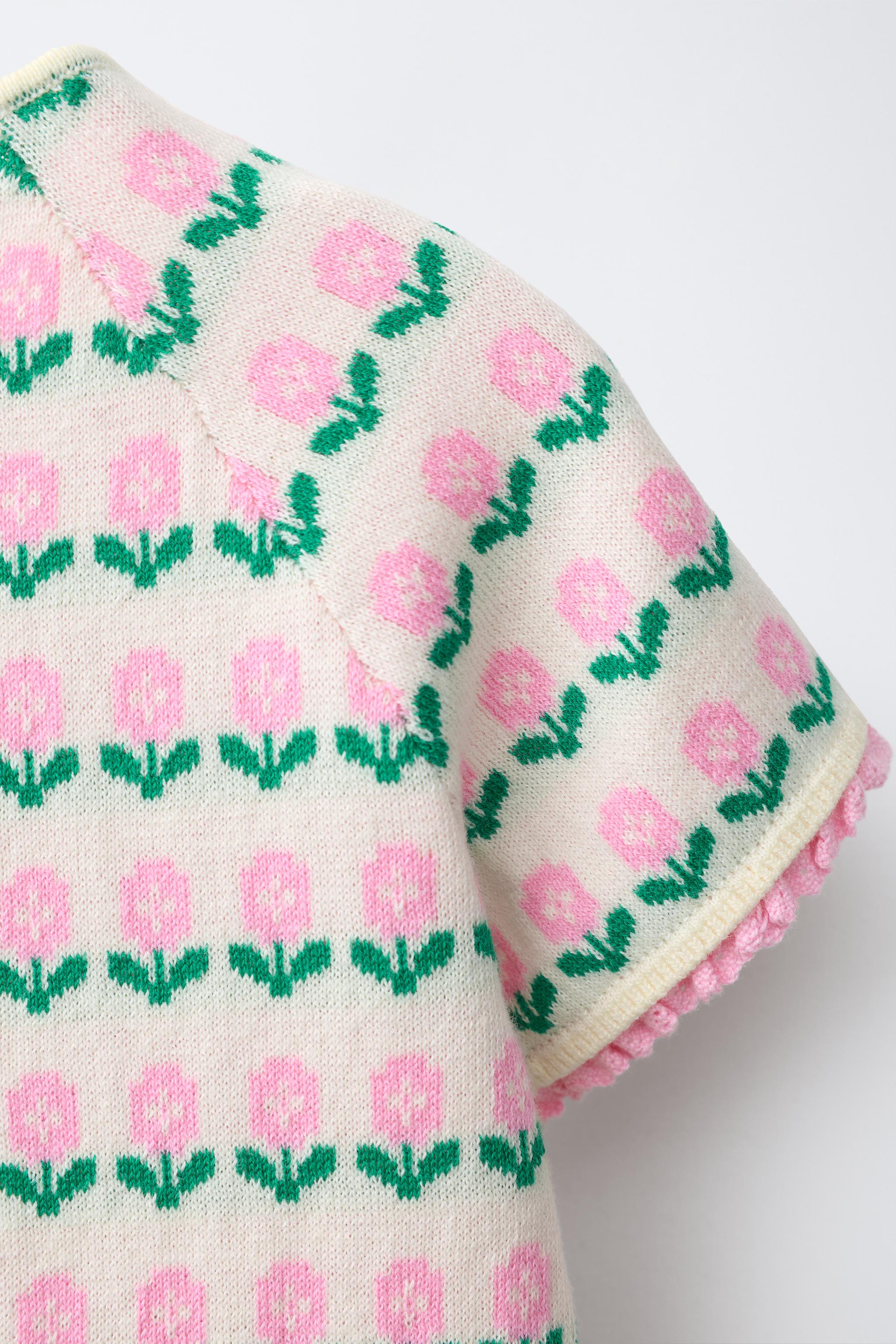 BODY EN MAILLE JACQUARD À FLEURS